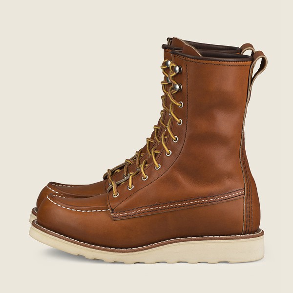 Red Wing Heritage Boots Brown - Red Wing Womens 8-inch Moc - Tall Legacy Athletics - ZVUYQ-0934
